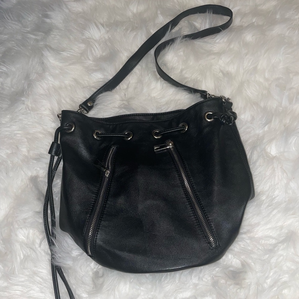 Express Satchel Bag, Silver Zippers